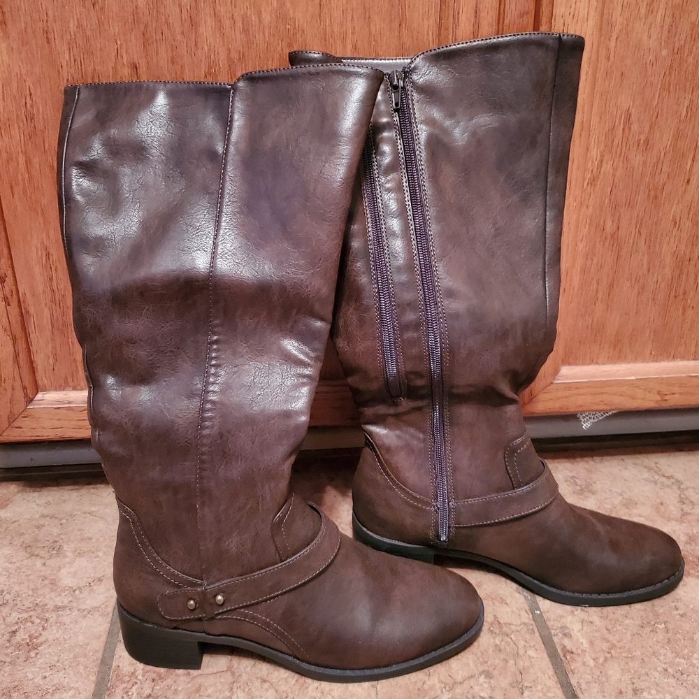 Tall brown boots